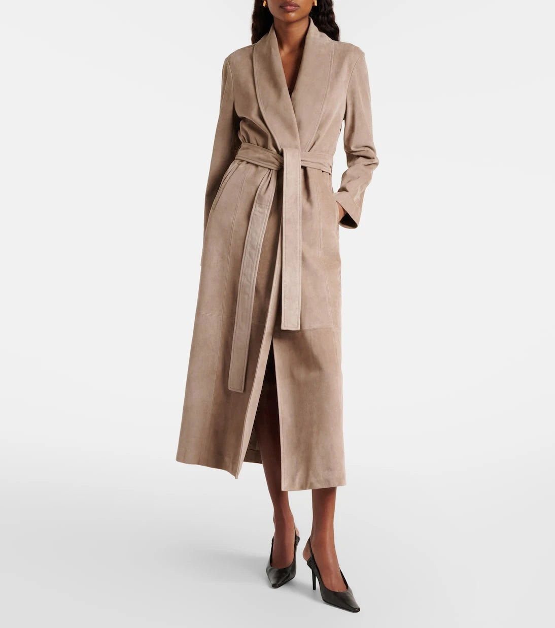 Nour Hammour - Gallery suede coat