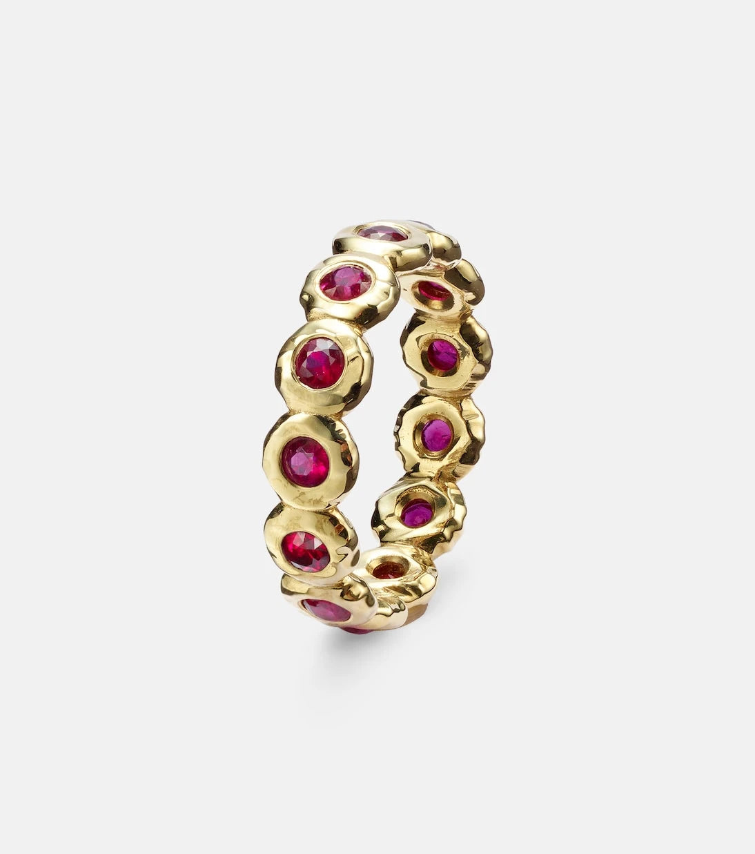 Octavia Elizabeth - خاتم أبدية Nesting Gem من الذهب عيار 18 قيراط مع الياقوت