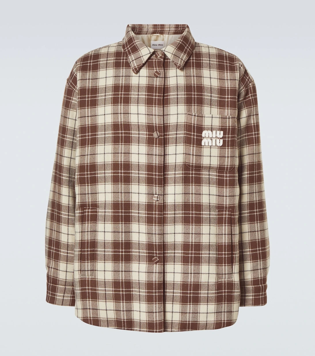 Miu Miu - Checked virgin wool jacket