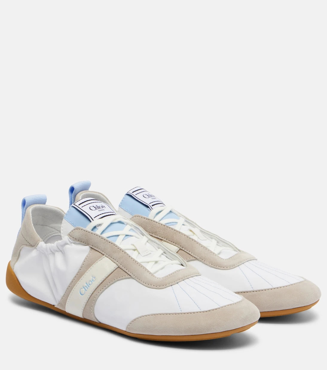 Chloé - Chloé Kick suede-trimmed sneakers