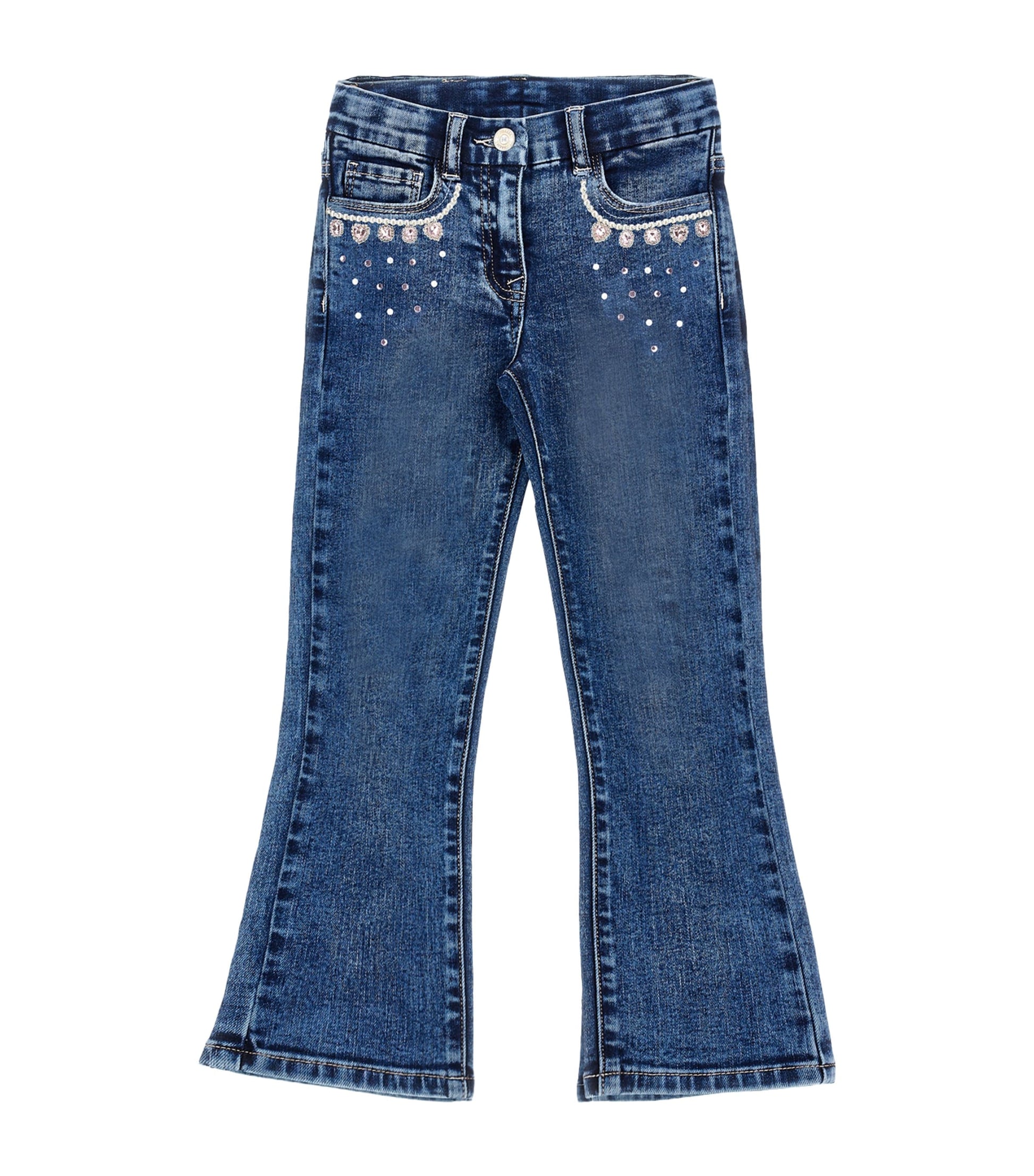 Embellished-Detail Flared Jeans (2-12 Years)