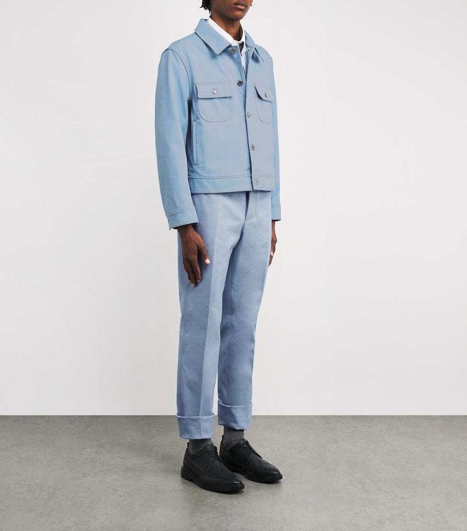 Blue Denim Backstrap Utility Jacket