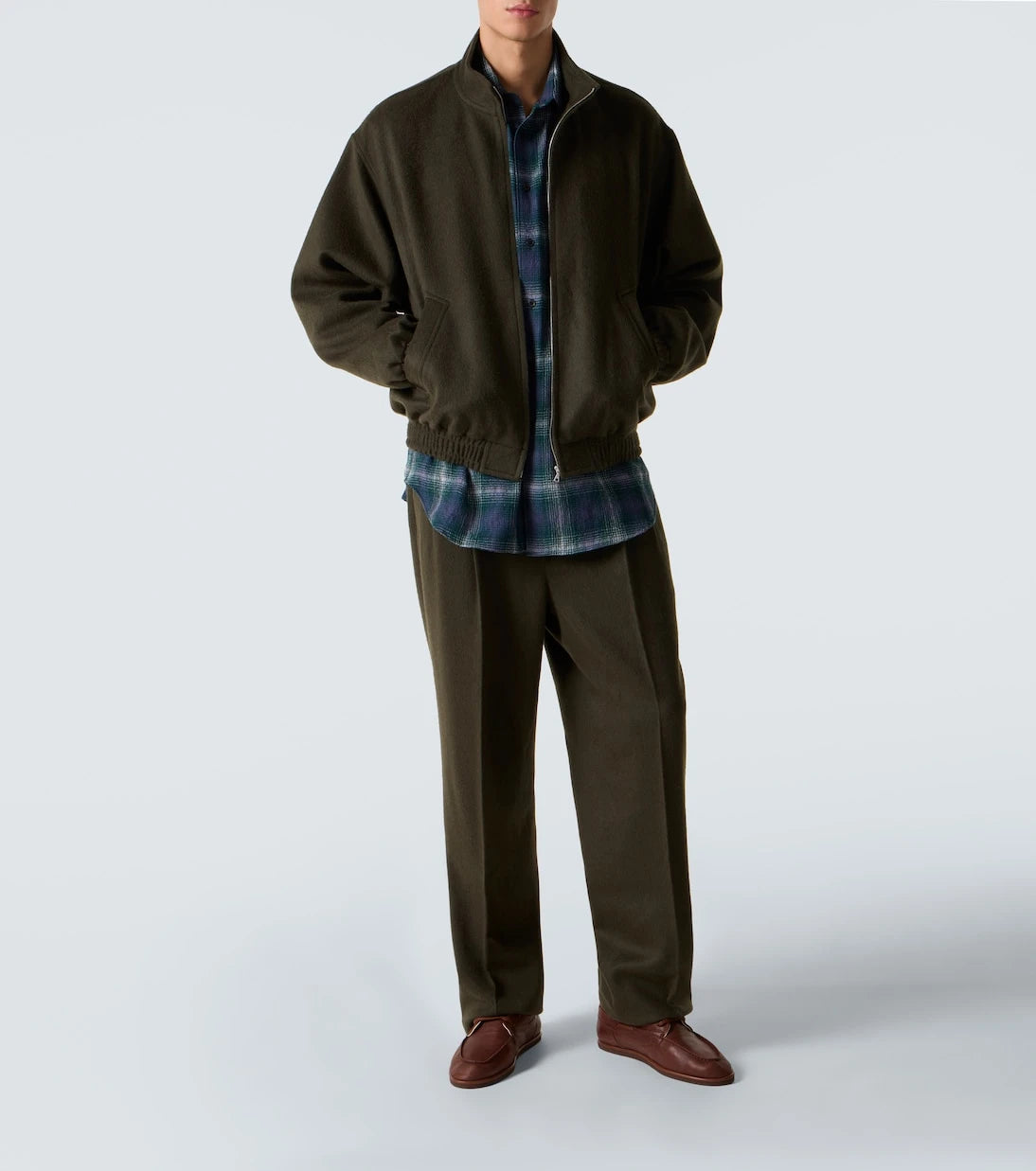 Auralee - Camel hair flannel blouson jacket