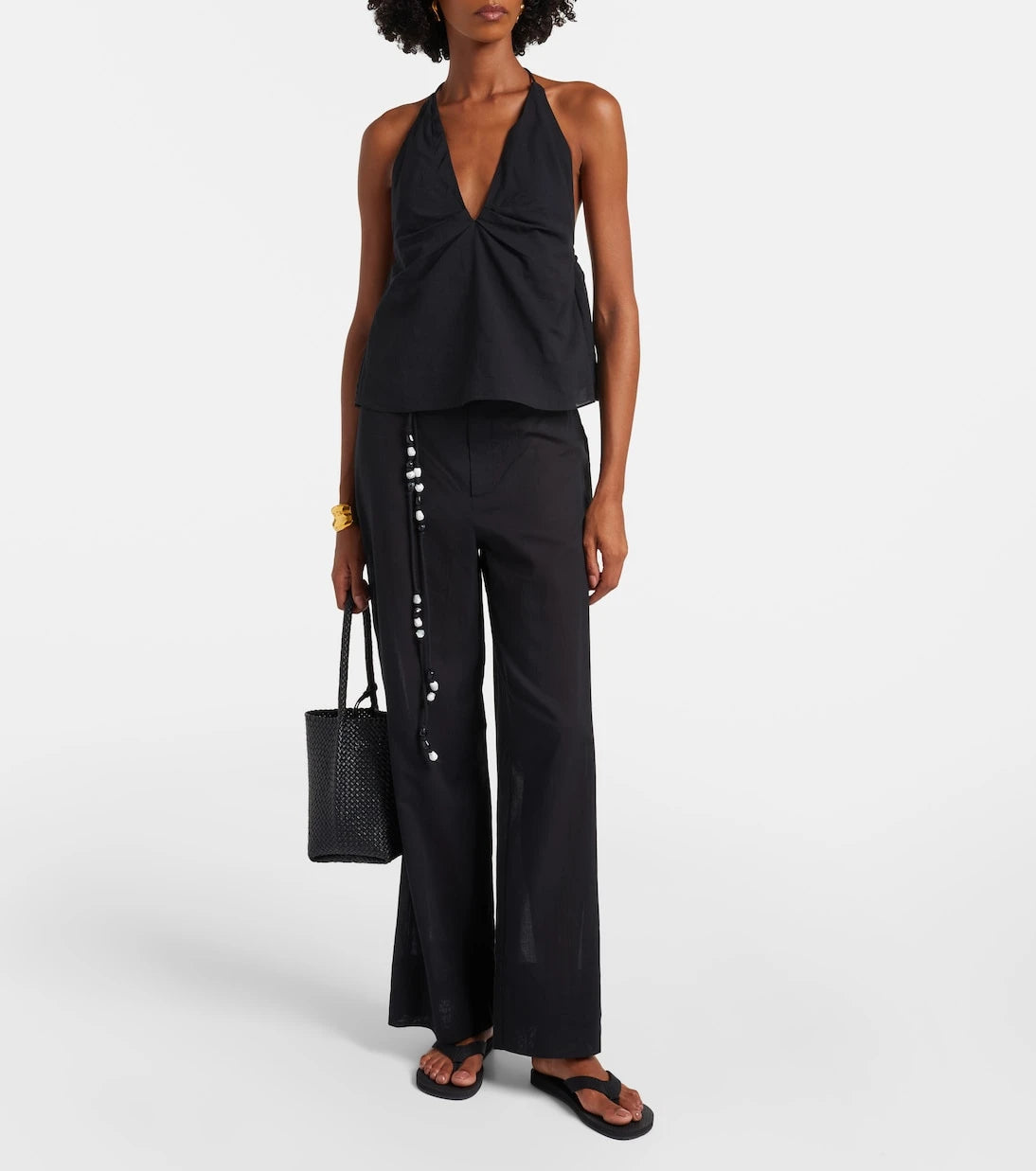 SIR - Azura cotton wide-leg pants
