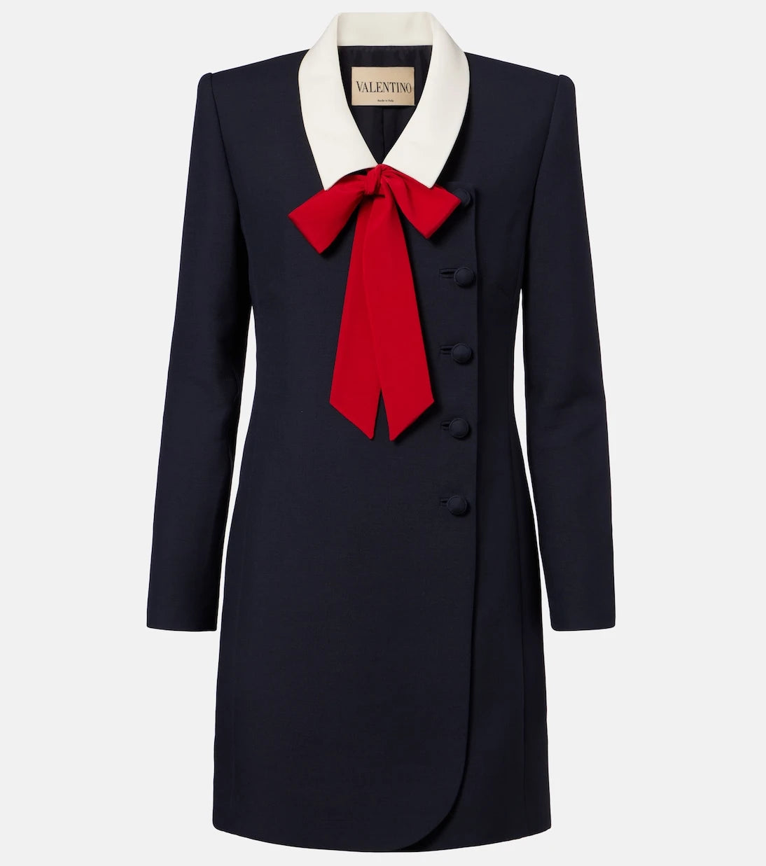 Valentino - Crepe Couture tie-neck minidress