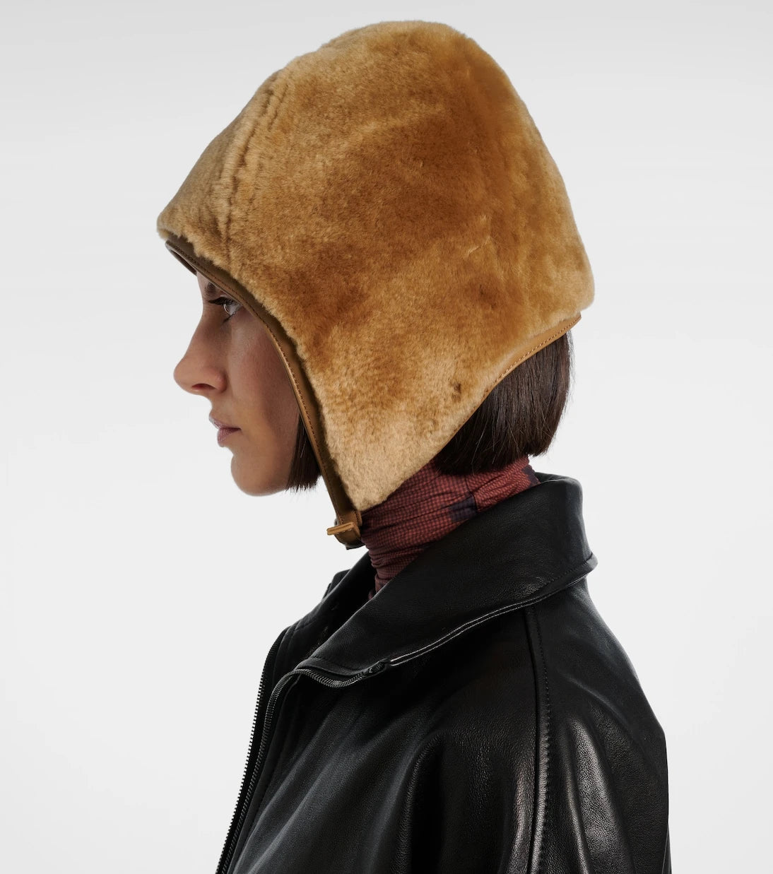 Acne Studios - Belmer leather-trimmed shearling hat