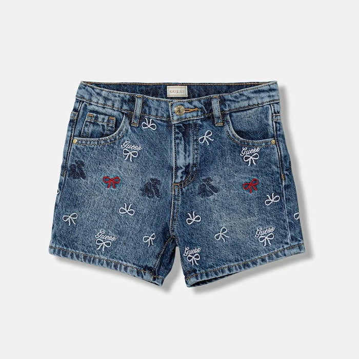 Детски дънков къс панталон Guess