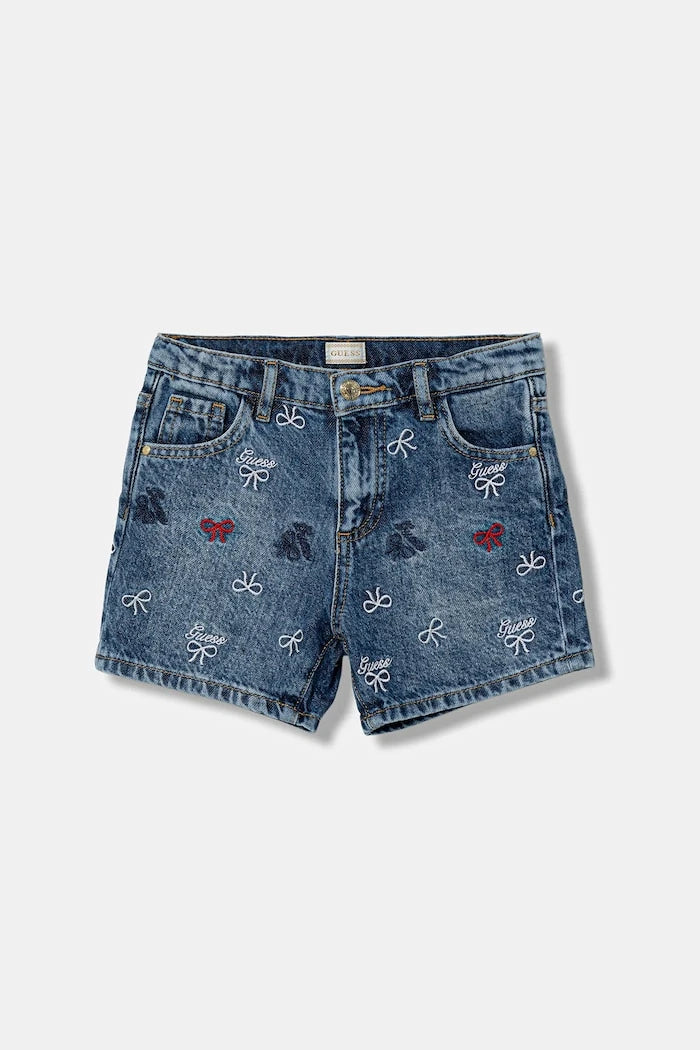 Детски дънков къс панталон Guess