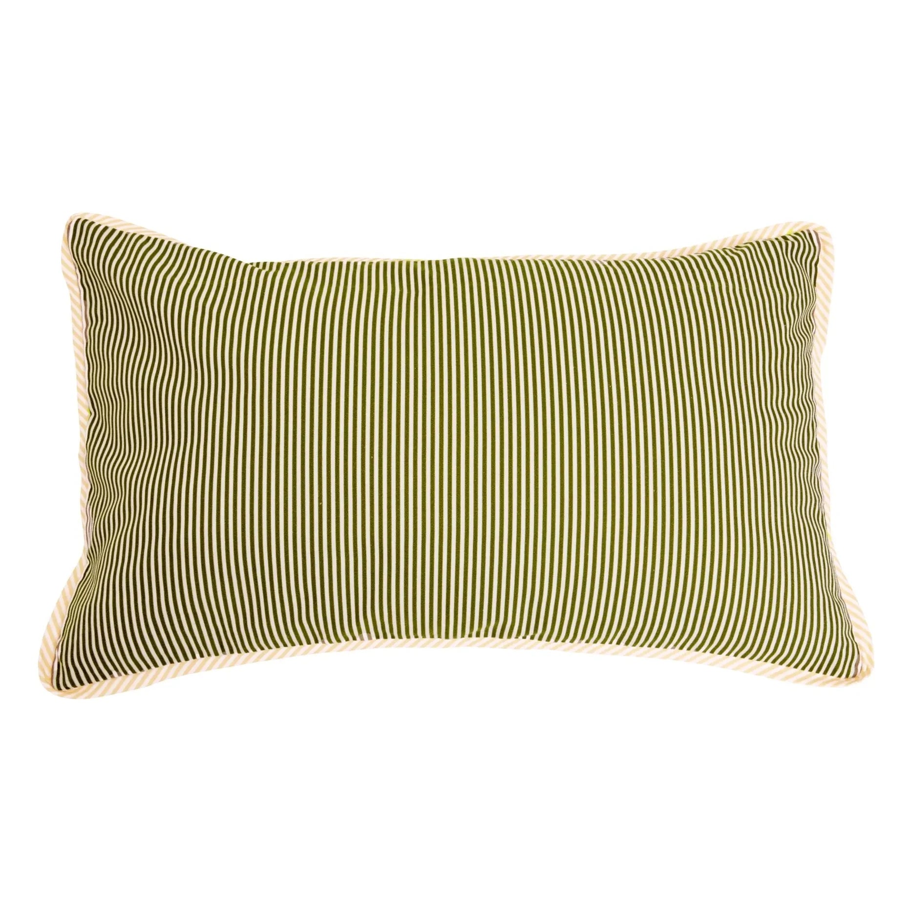Gabrielle Paris - Taormina striped cushion cover | Khaki