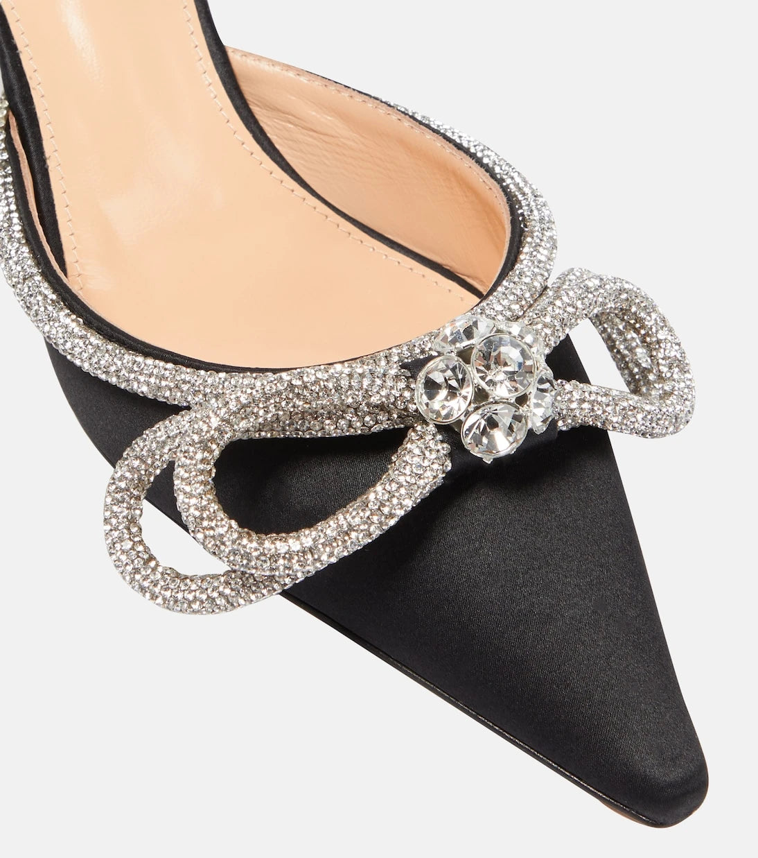 Mach & Mach - Double Bow 65 embellished satin pumps