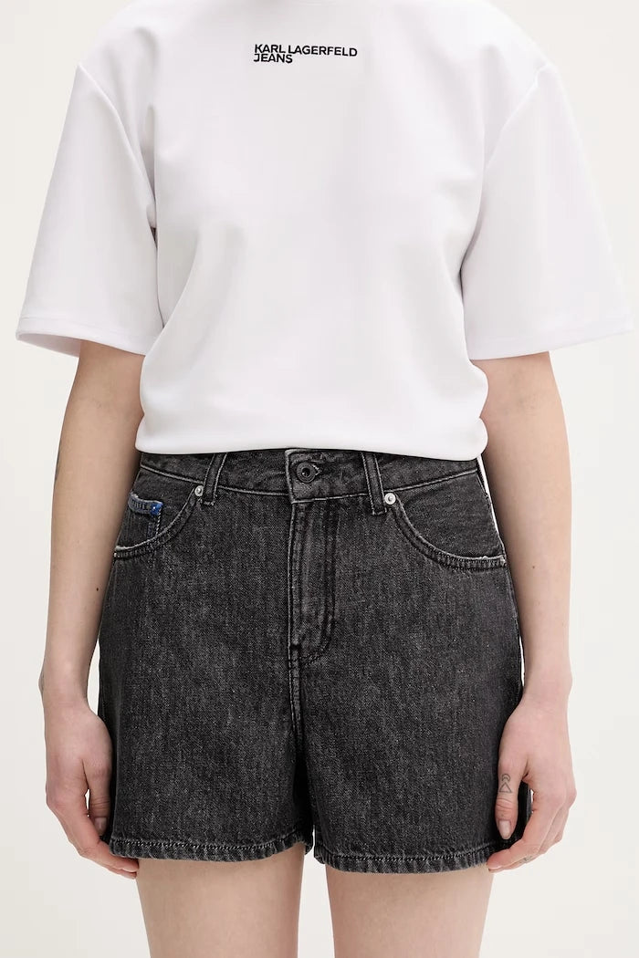 Karl Lagerfeld Jeans kısa pantolon kadın pamuklu