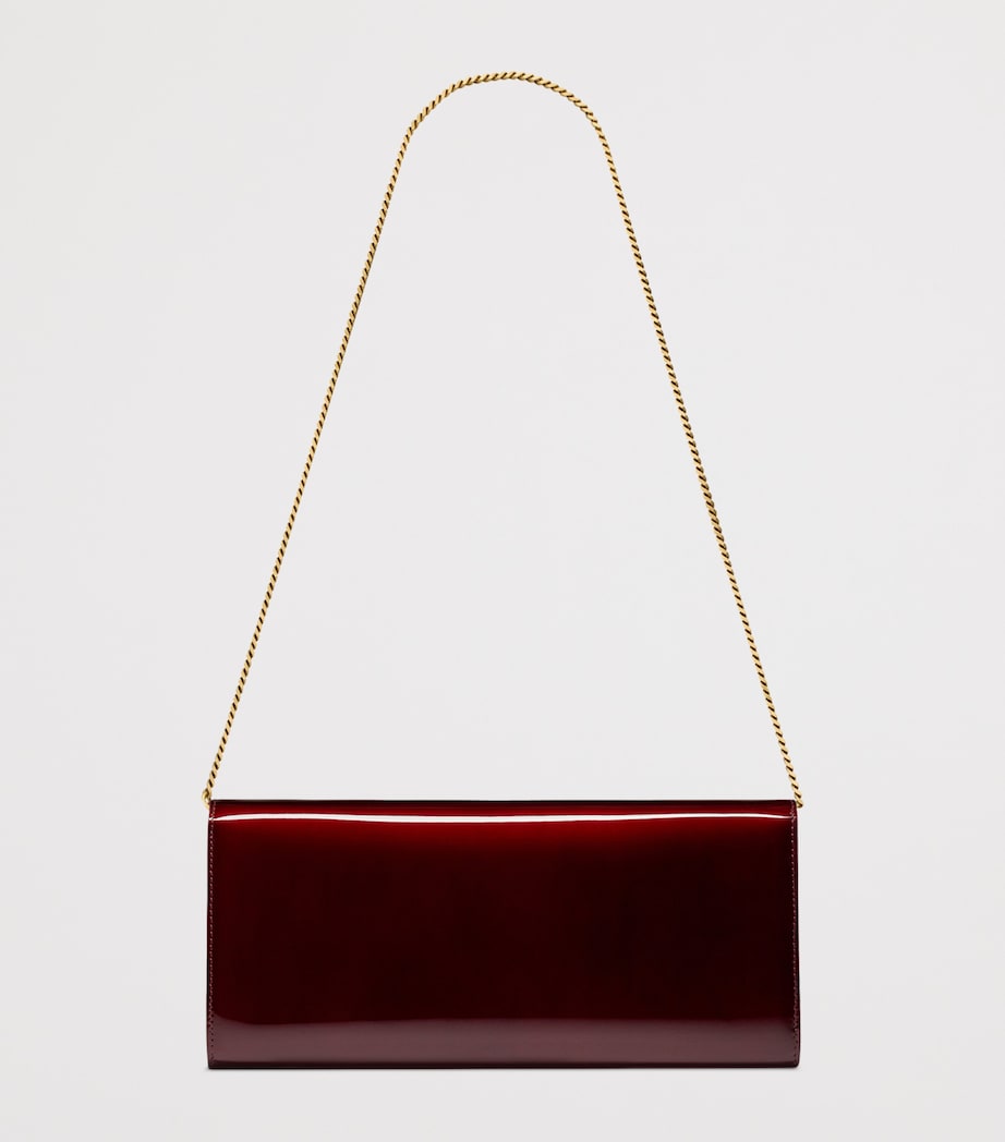 Saint Laurent Red Kate Patent Chain Wallet