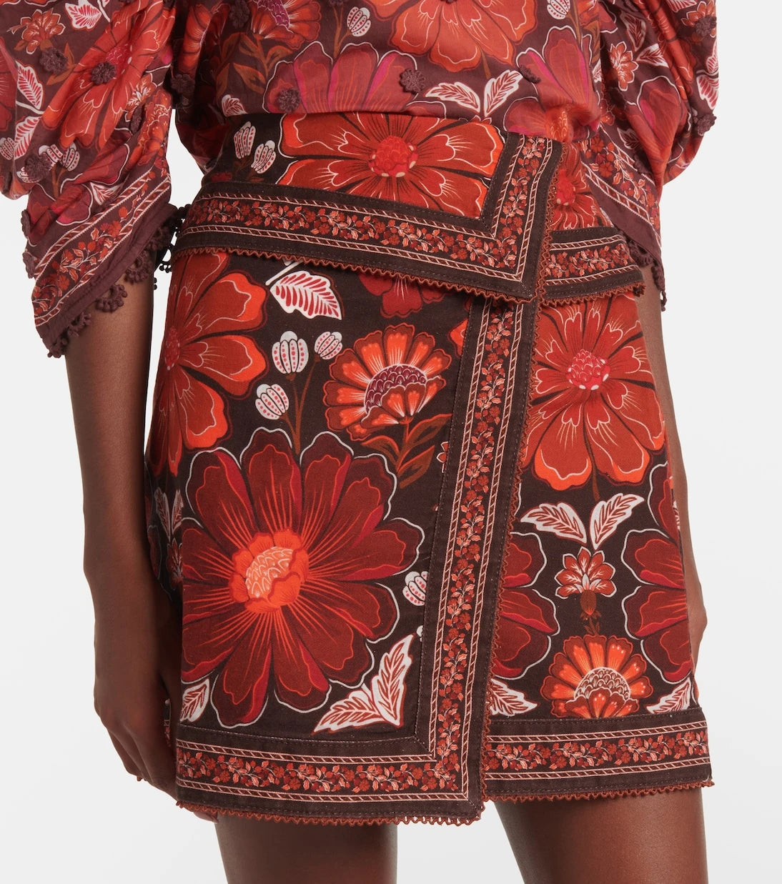 Farm Rio - Gigi Tapestry cotton wrap skirt