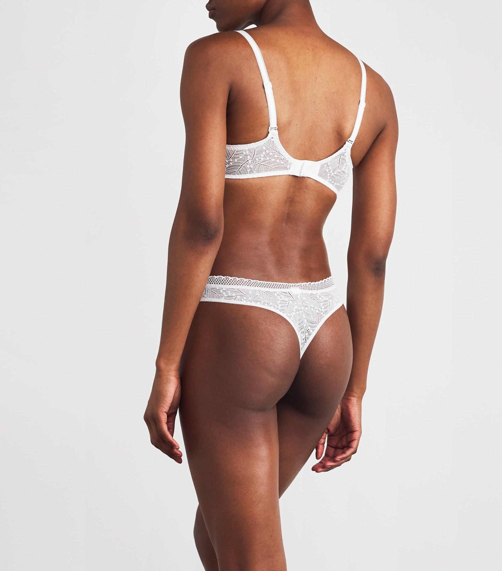 Simone Perele White Lace Comète Tanga Thong