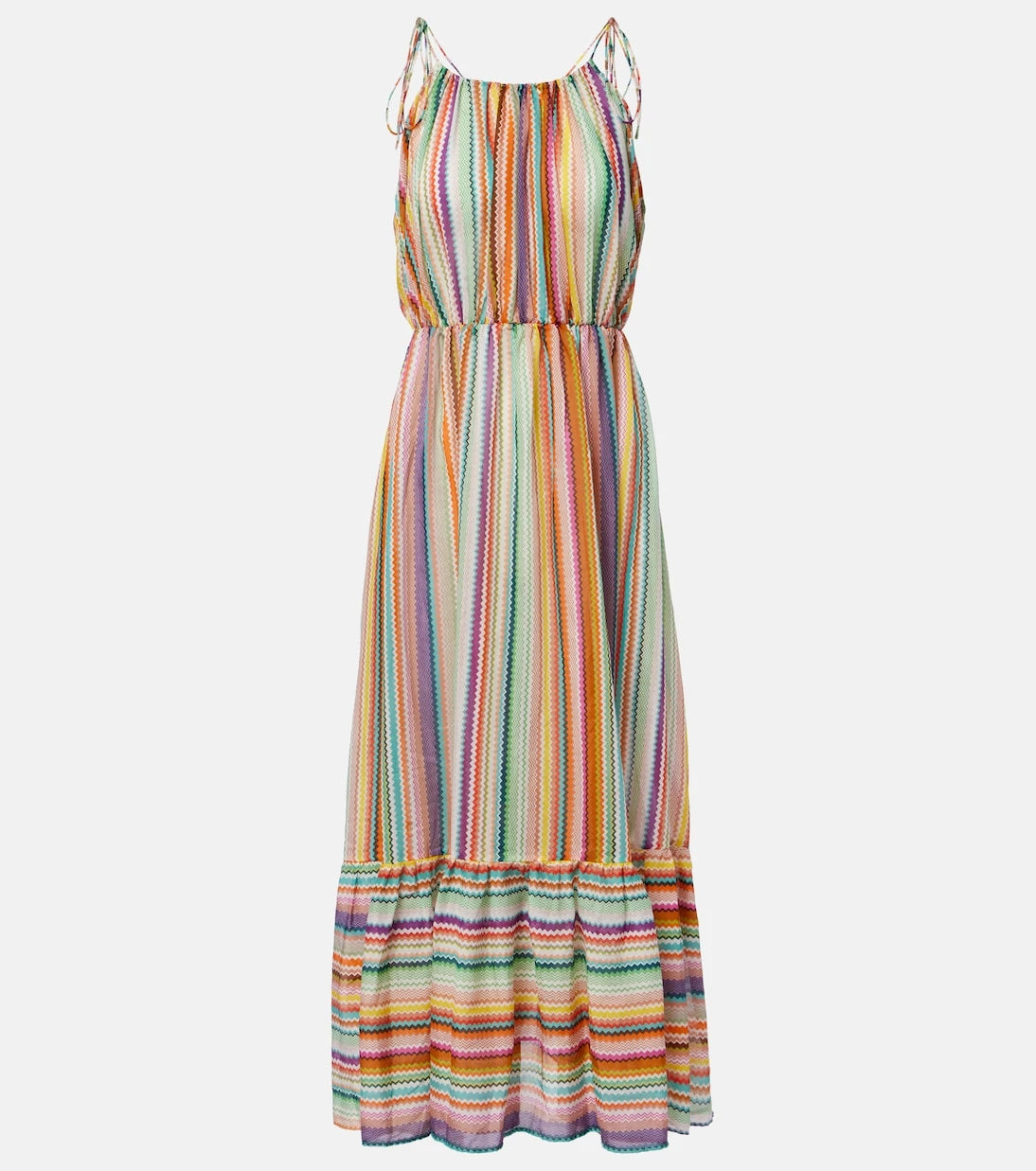 Missoni - Zigzag cotton and silk maxi dress