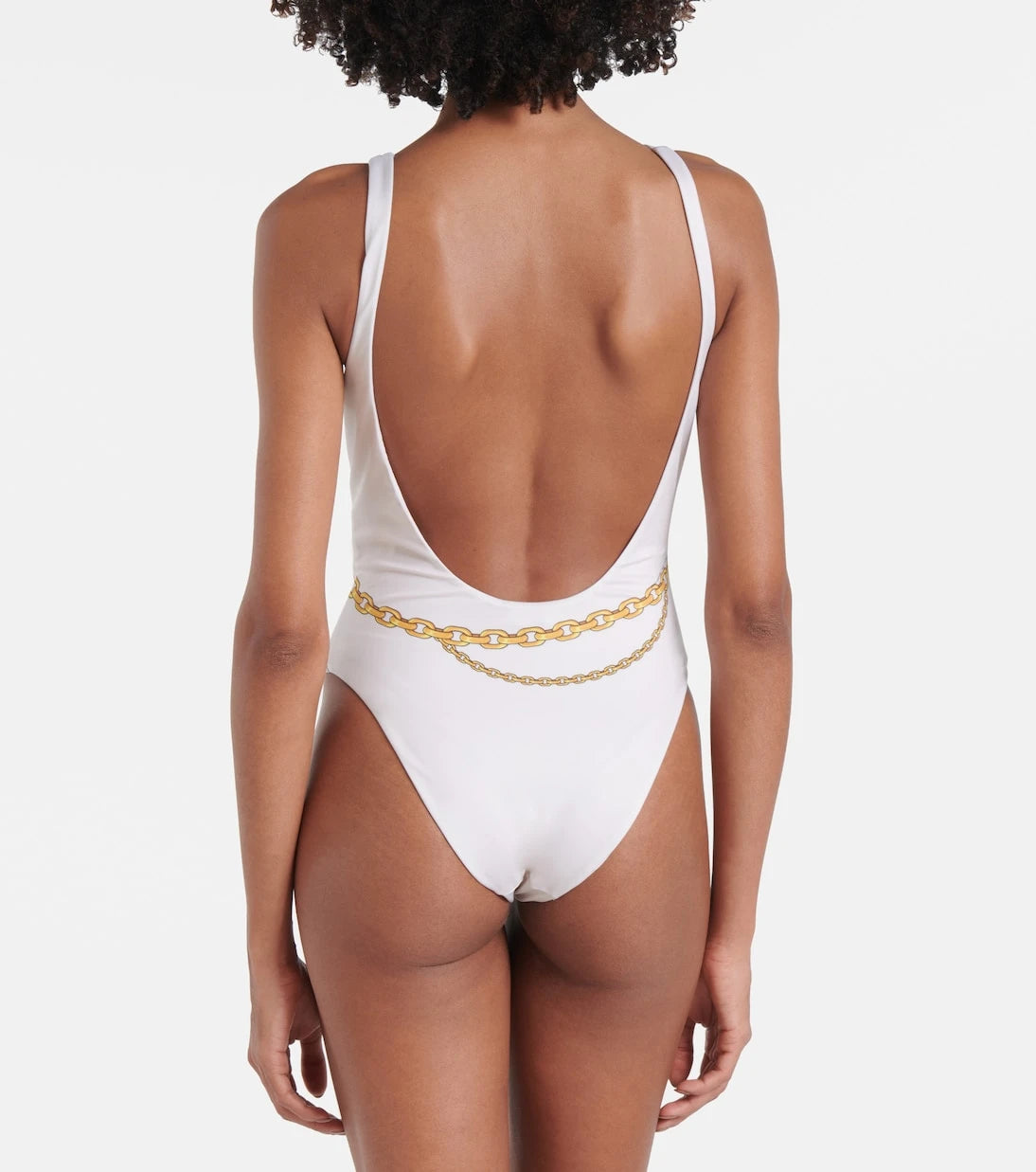 Versace - Chain-detail printed swimsuit