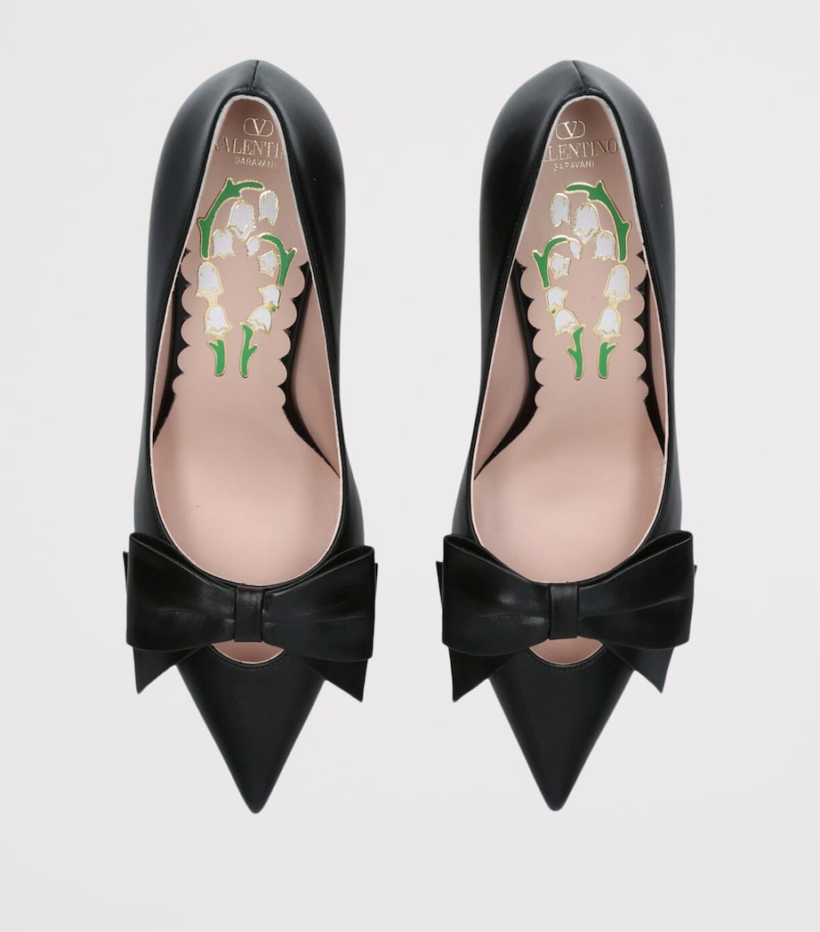 Valentino Garavani Black Leather Bowow Pumps 65