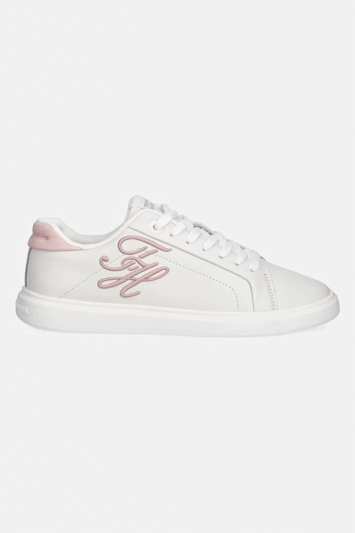 Tommy Hilfiger TH ICON COURT SCRIPT маратонки дамски от кожа