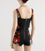 Dolce & Gabbana Multi Flower Print Bustier Top