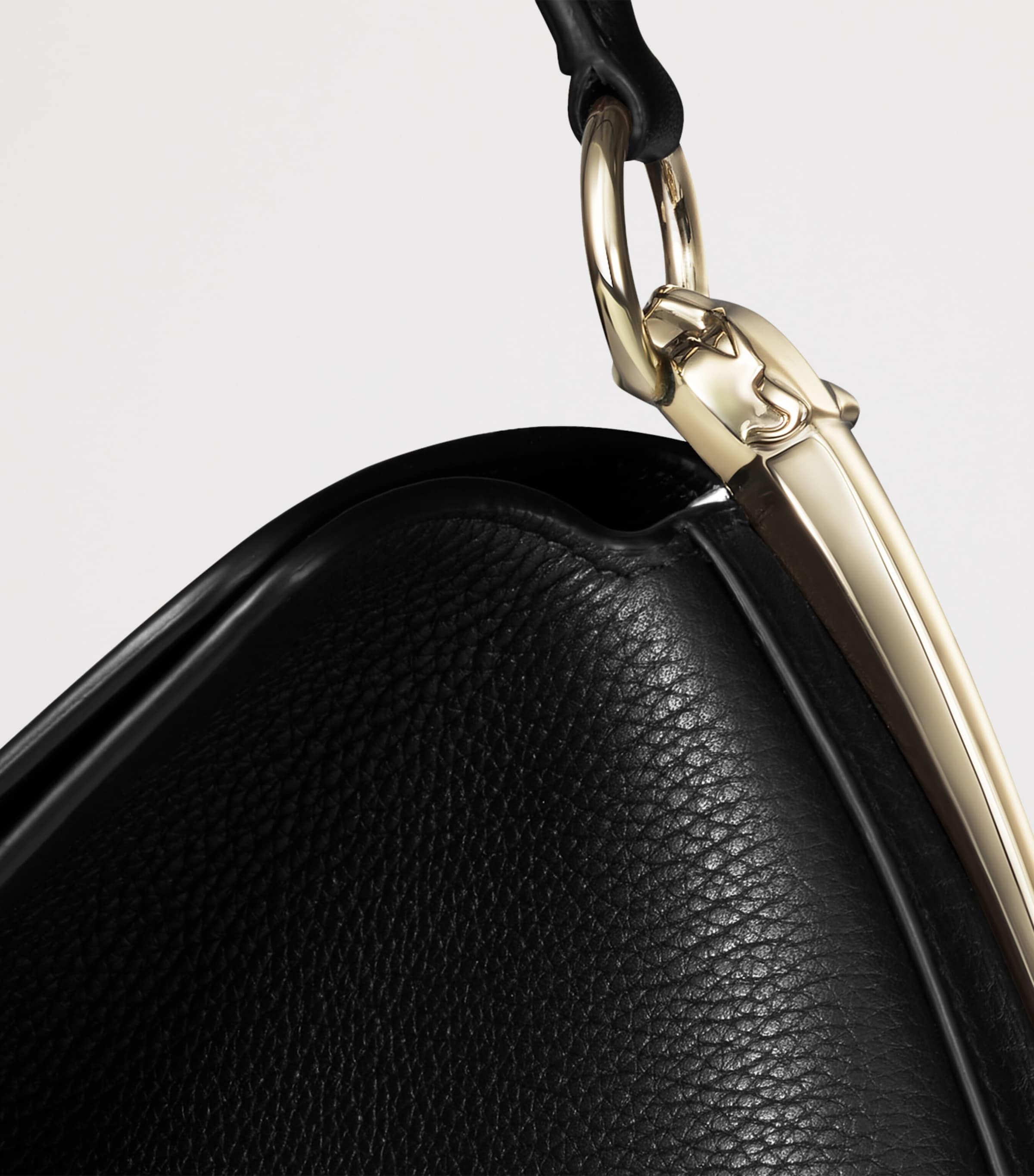 Medium Leather Panthère Hobo Shoulder Bag