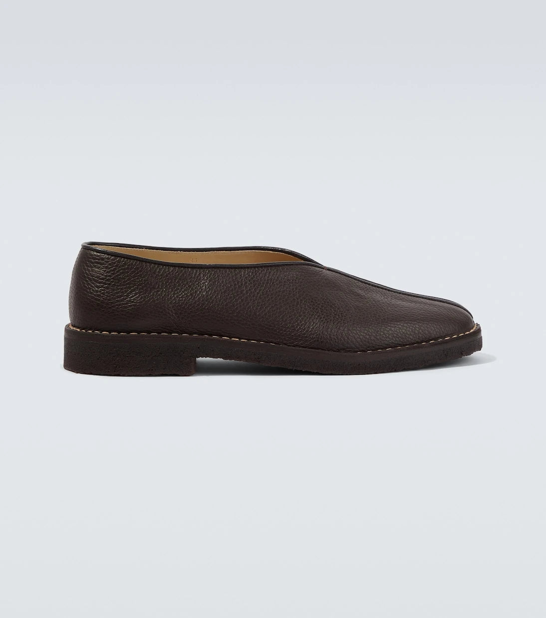 Lemaire - Piped leather slip-on shoes