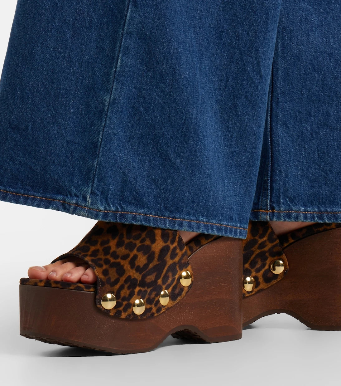 Gianvito Rossi - Ardéa leopard-print suede wedge mules