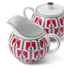 Prada Porcelain Vienna Arrows Creamer Jug and Sugar Pot Set