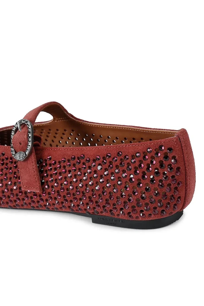 Kurt Geiger London балеринки от кожа Mayfair Ballet Flat Wine