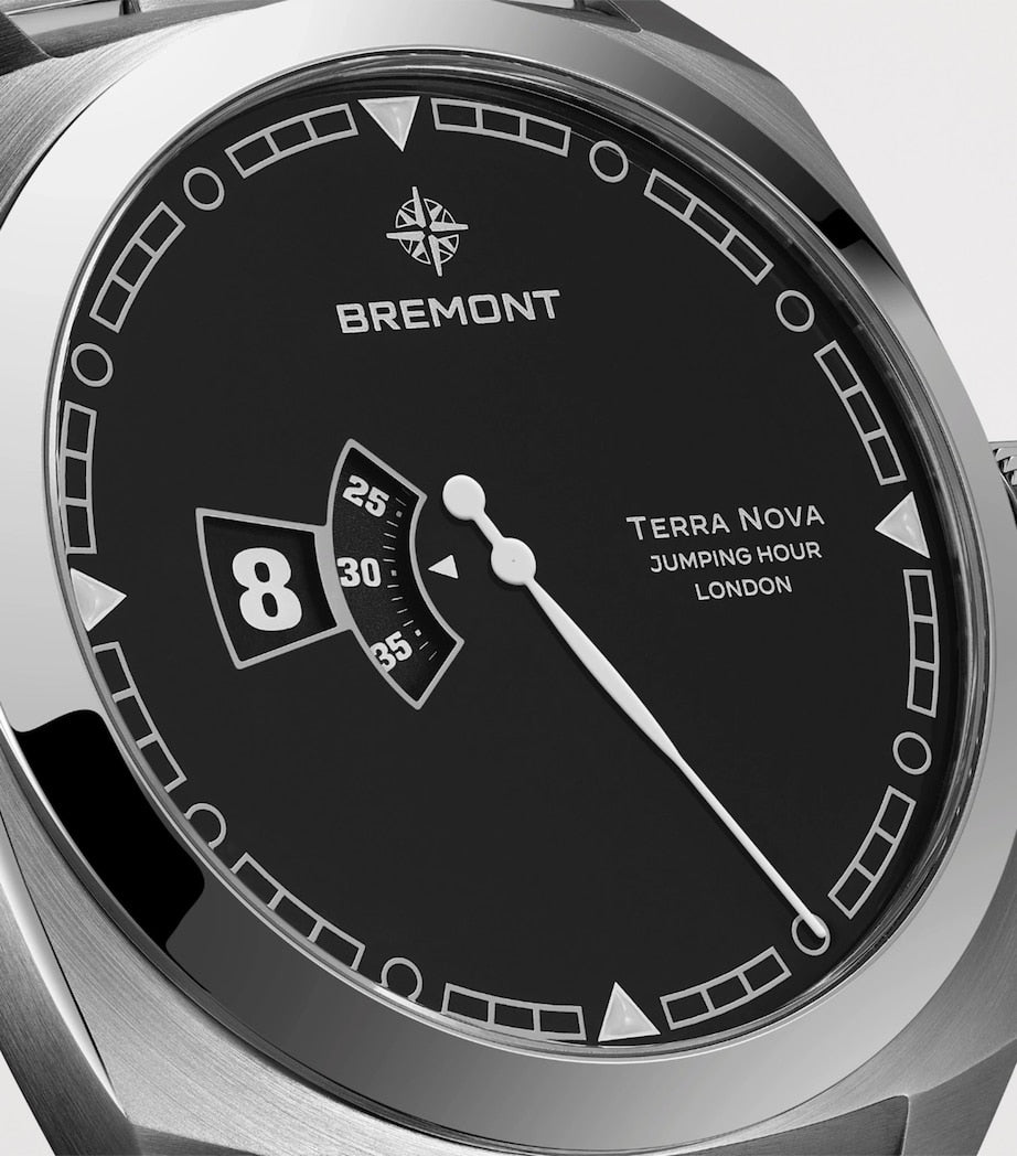 Stainless Steel Terra Nova Jumping Hour Watch 40.5mm