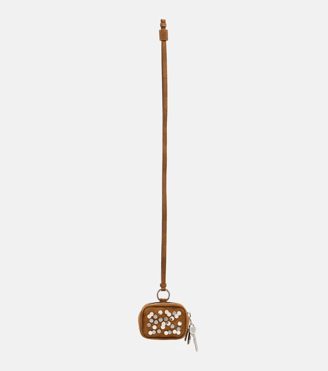 Acne Studios - Camero Clip embellished suede AirPods case