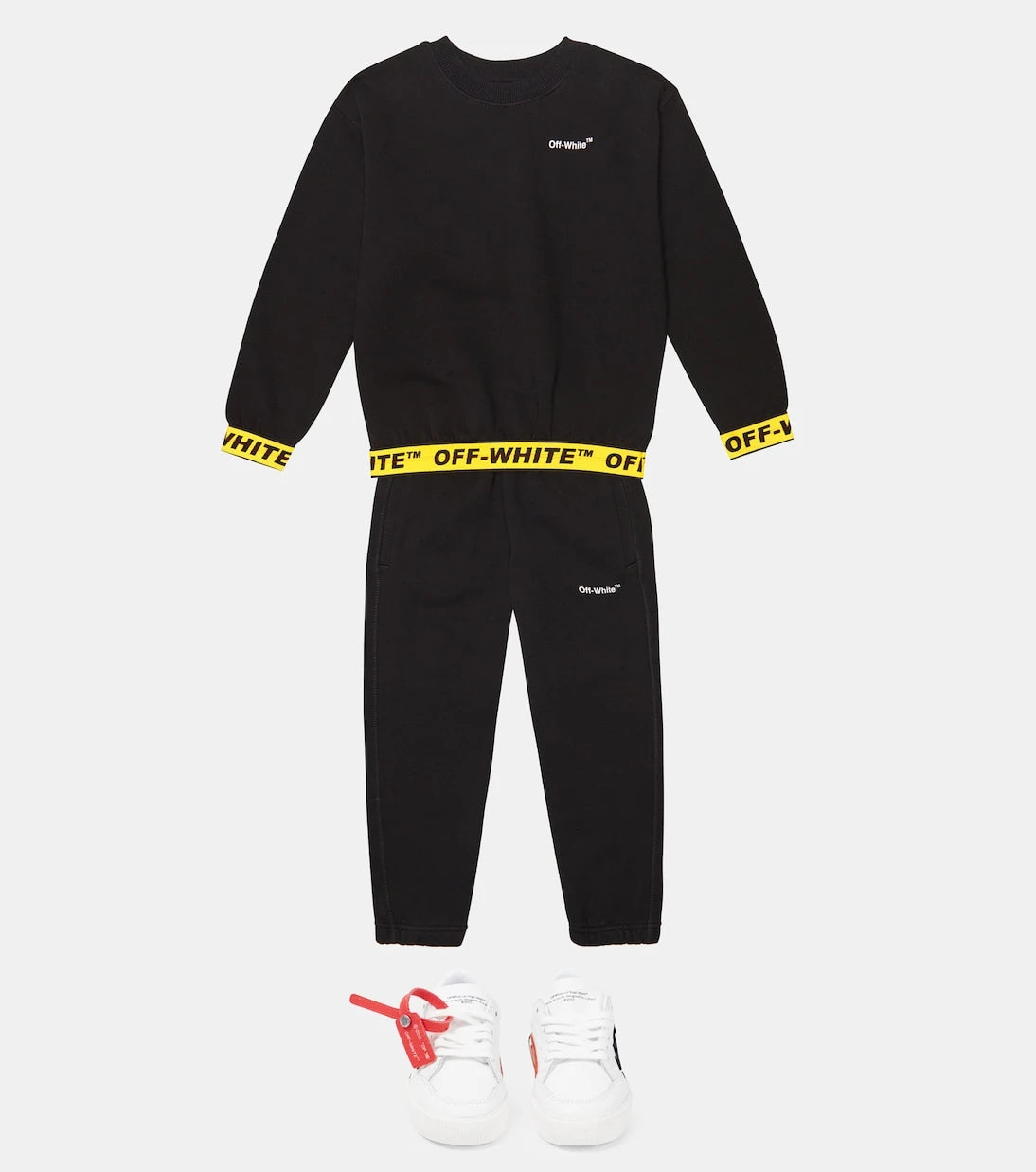 سويت شيرت من جيرسيه القطن بشعار Off-White Kids