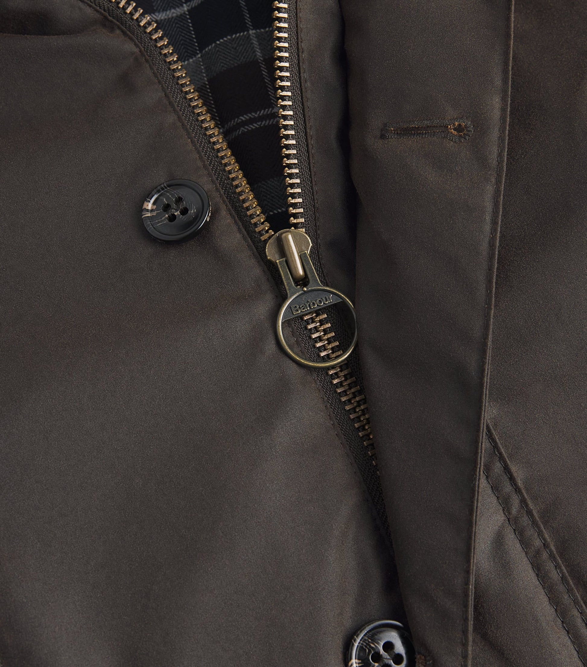 Barbour Brown Waxed Water-Resistant Beaudale Trench Coat