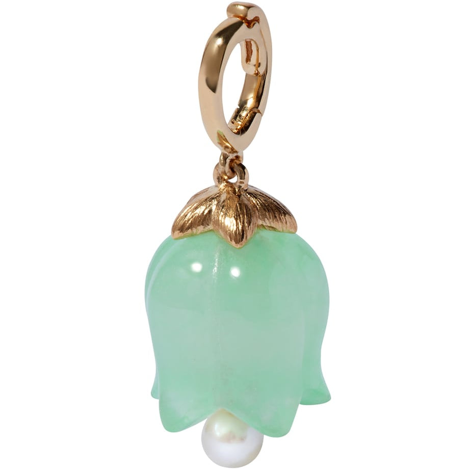 Annoushka Yellow Gold and Jade Tulip Charm