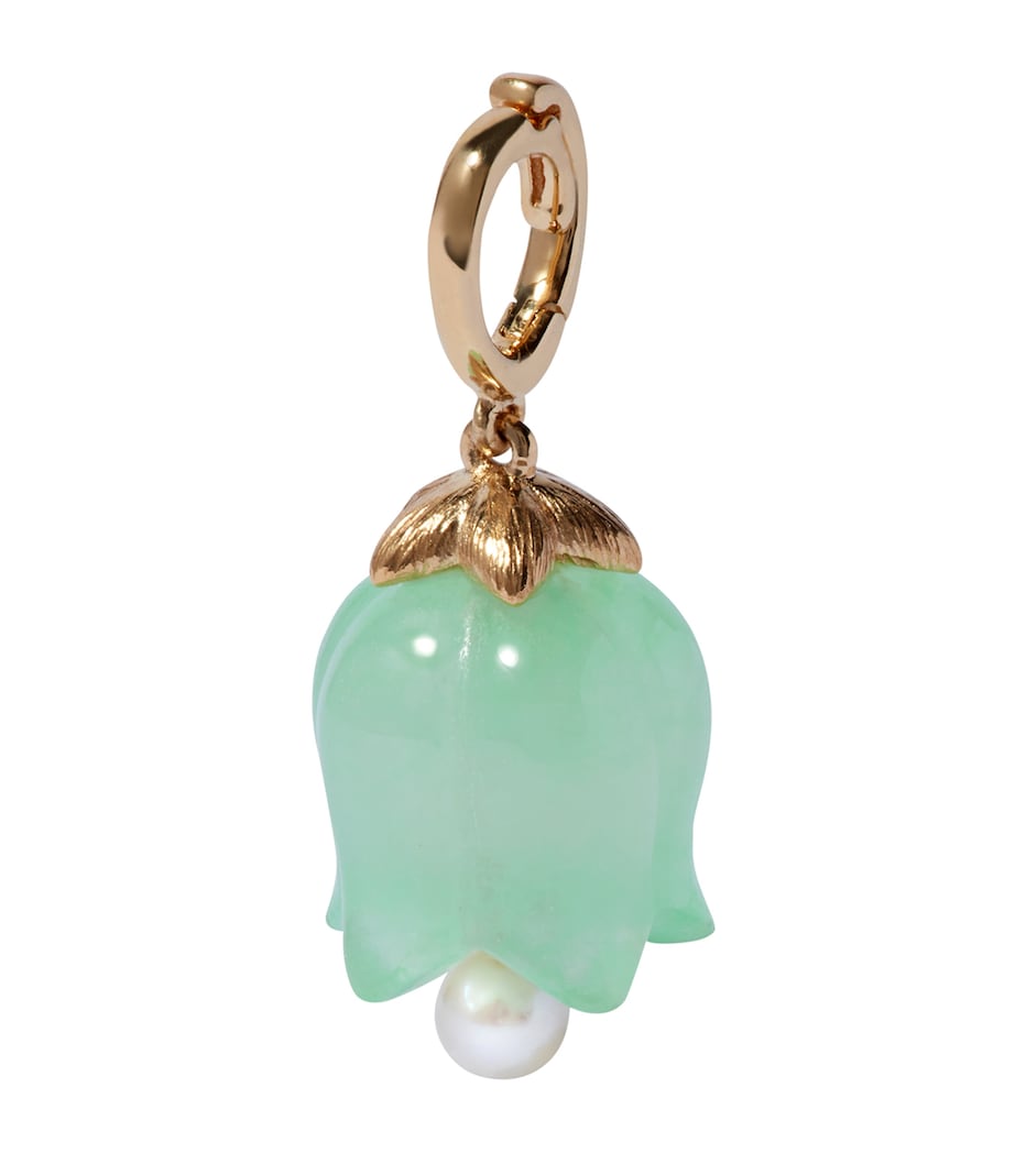 Annoushka Yellow Gold and Jade Tulip Charm
