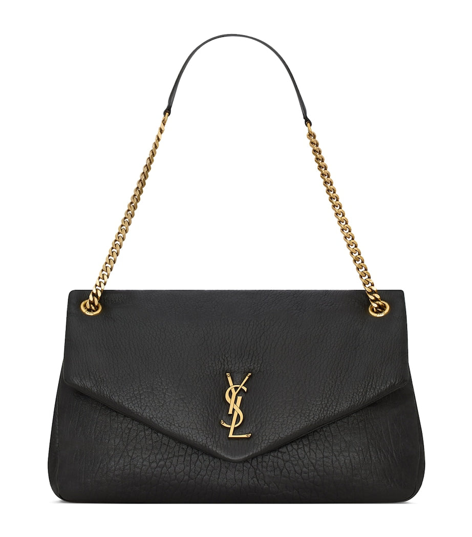 Saint Laurent Black Large Calypso Shoulder Bag