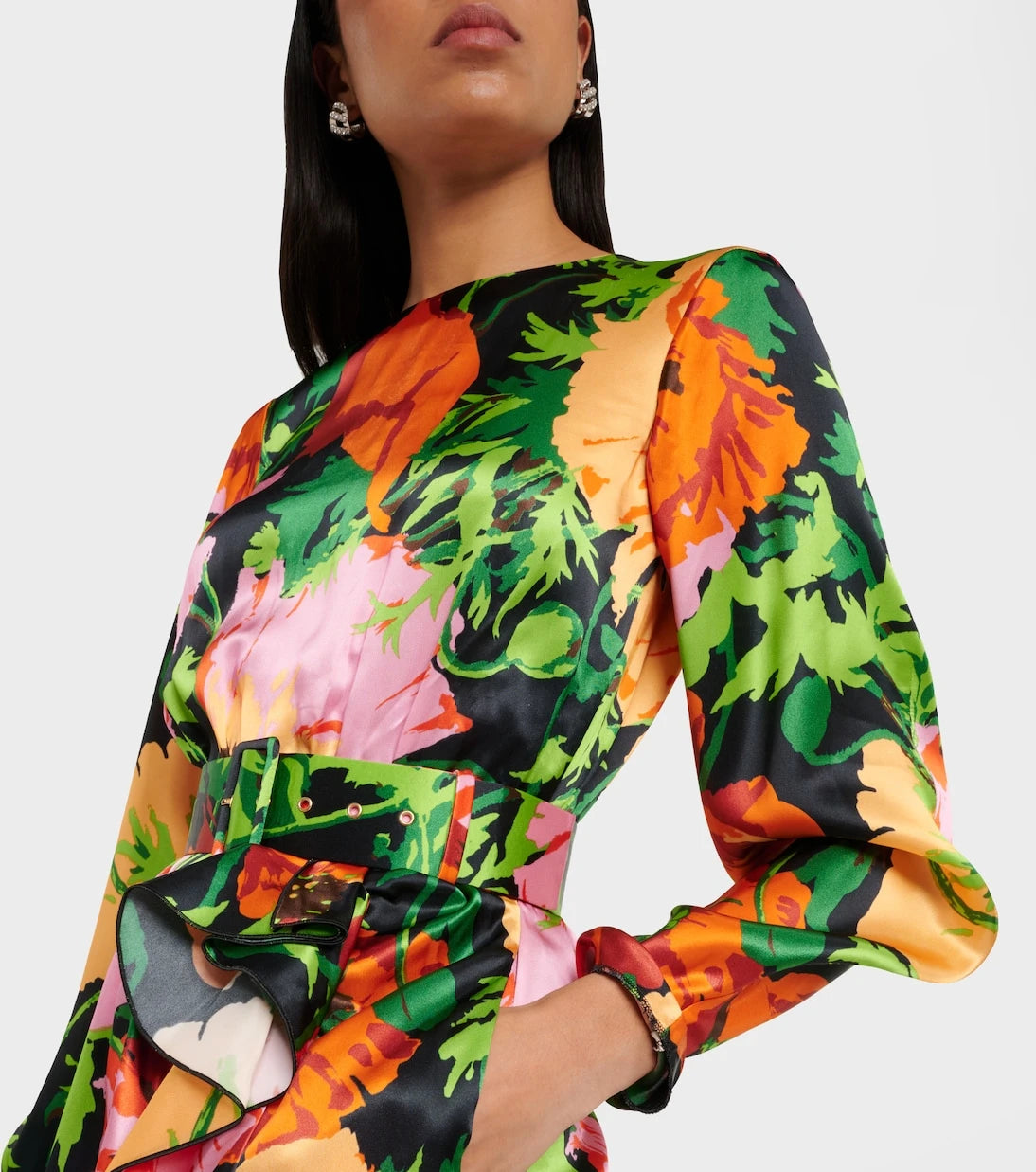 La DoubleJ - Penny floral satin maxi dress
