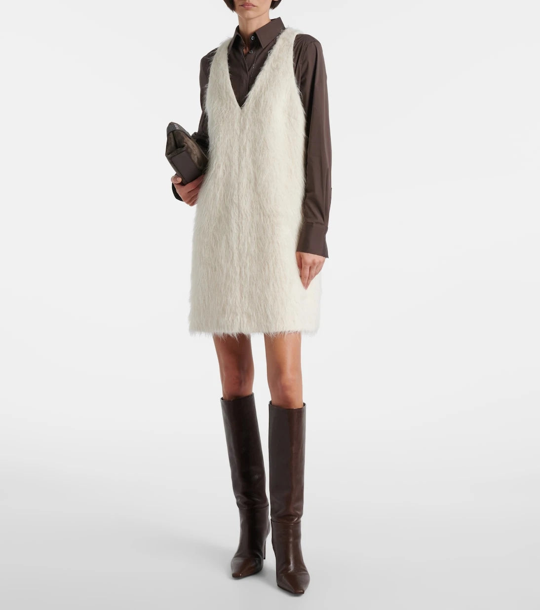 Brunello Cucinelli - Alpaca-blend minidress
