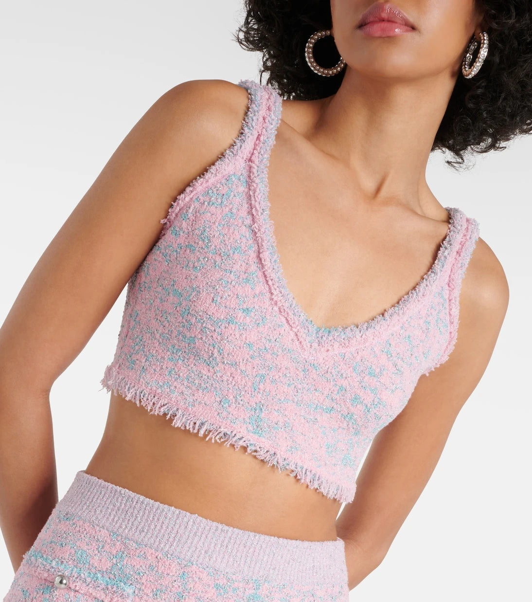 Rabanne - Tweed crop top