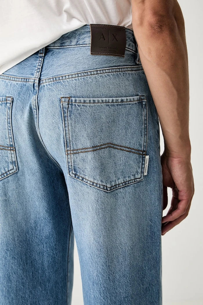 Armani Exchange erkek loose jean pantolon