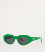 Green Oval Sunglasses