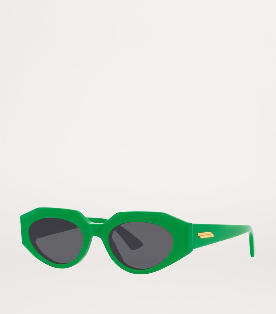 Green Oval Sunglasses