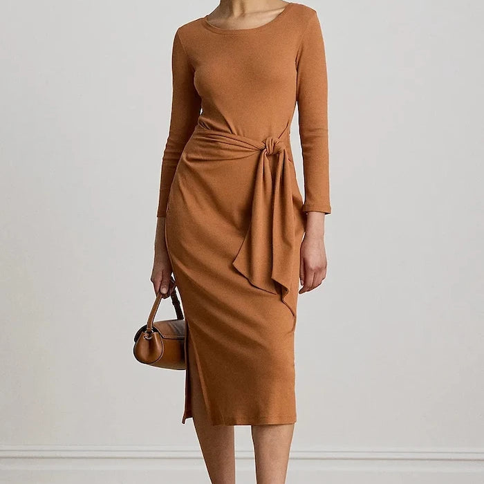 Lauren Ralph Lauren pamuklu bodycon elbise