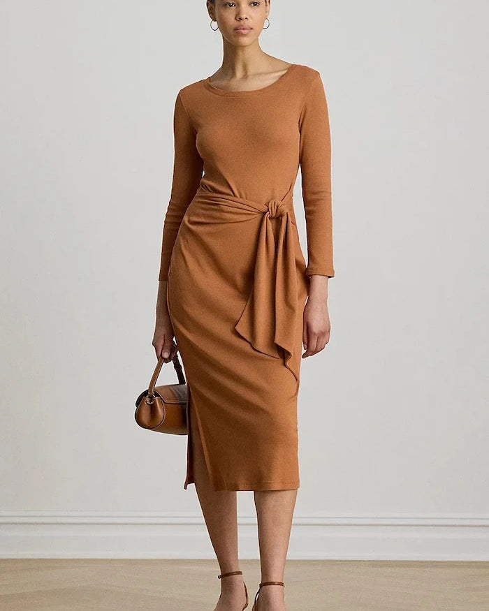 Lauren Ralph Lauren pamuklu bodycon elbise