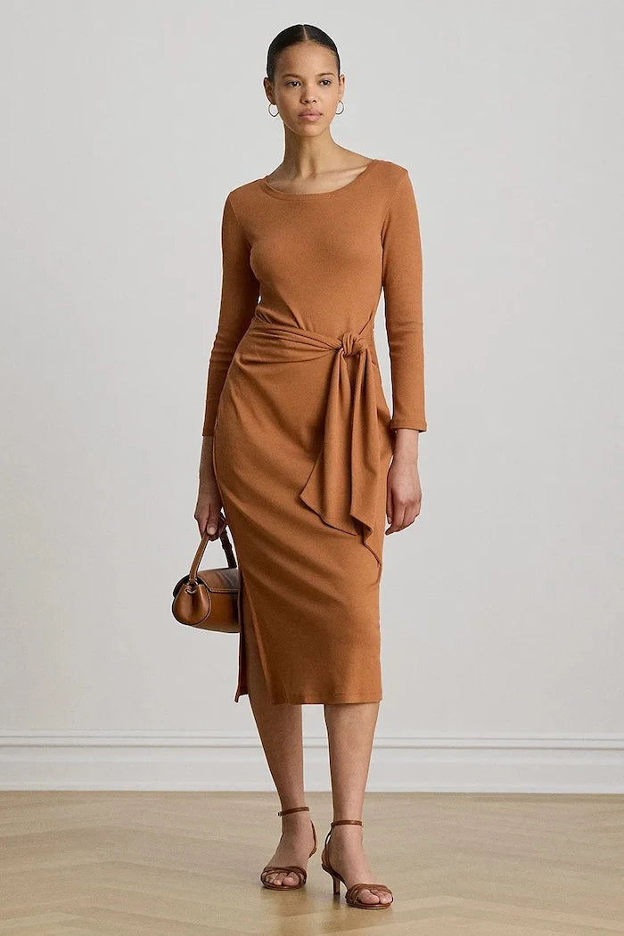 Lauren Ralph Lauren pamuklu bodycon elbise