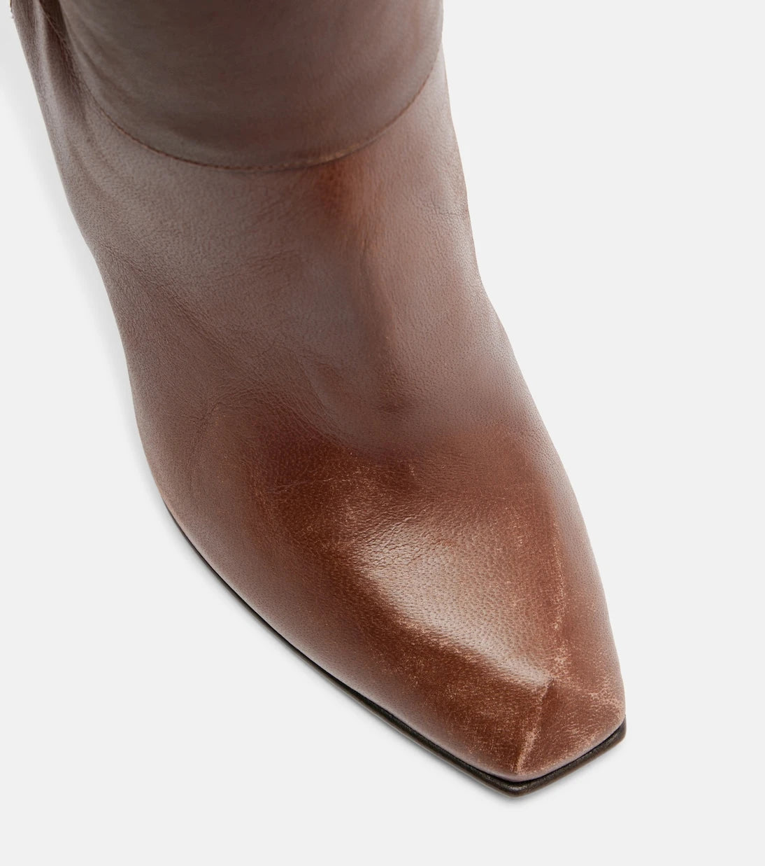 McQueen - Horn lace-up leather knee-high boots