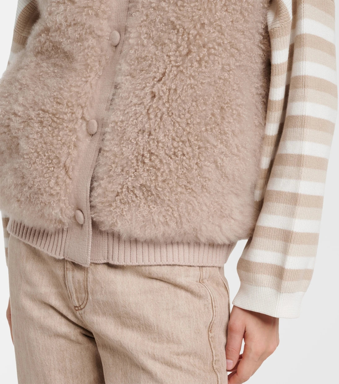 Yves Salomon - Wool-trimmed shearling vest