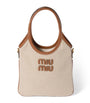 Neutral Canvas-Leather Ivy Tote Bag