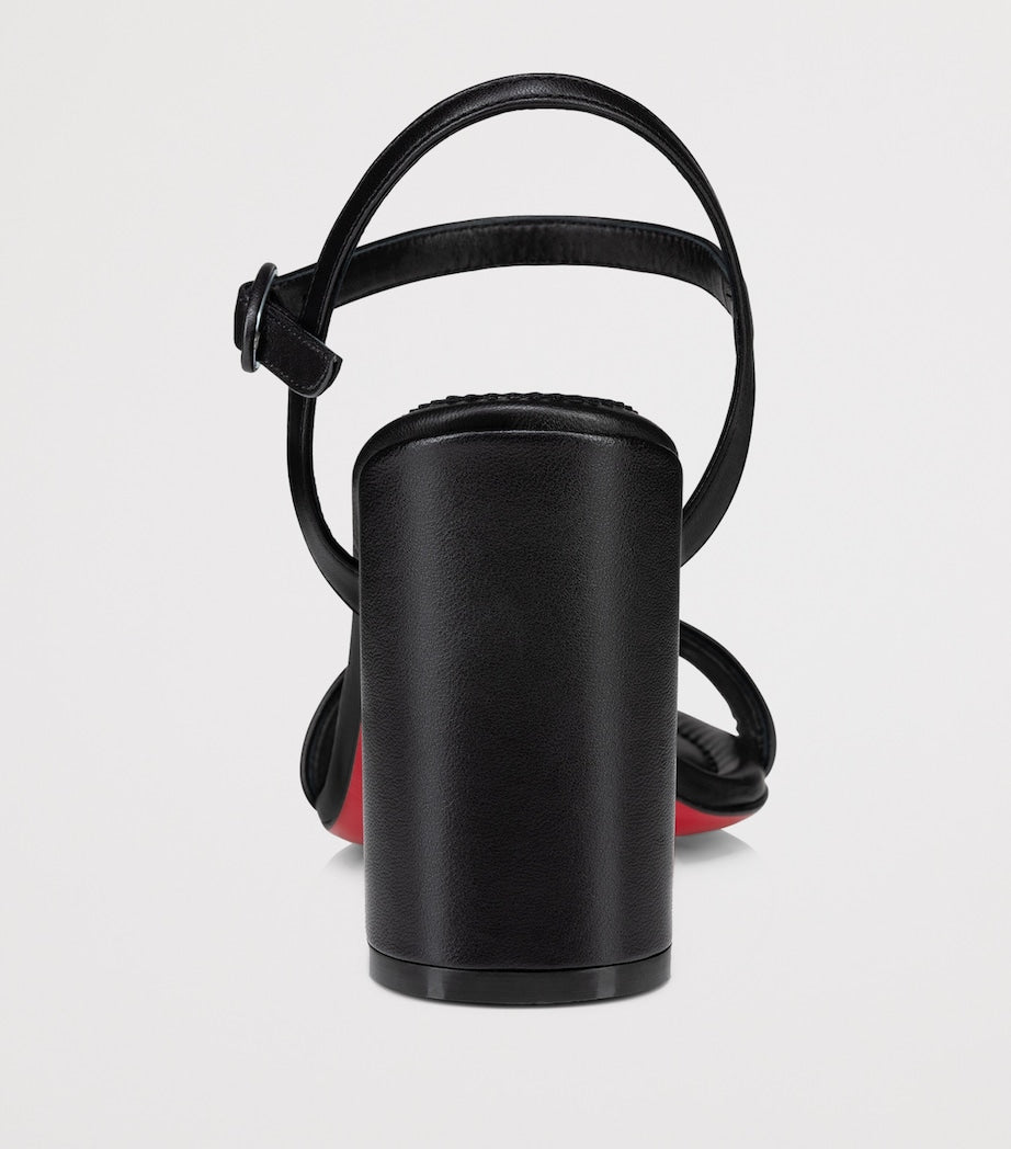 Christian Louboutin Black Miss Jane Nappa Leather Heeled Sandals 85