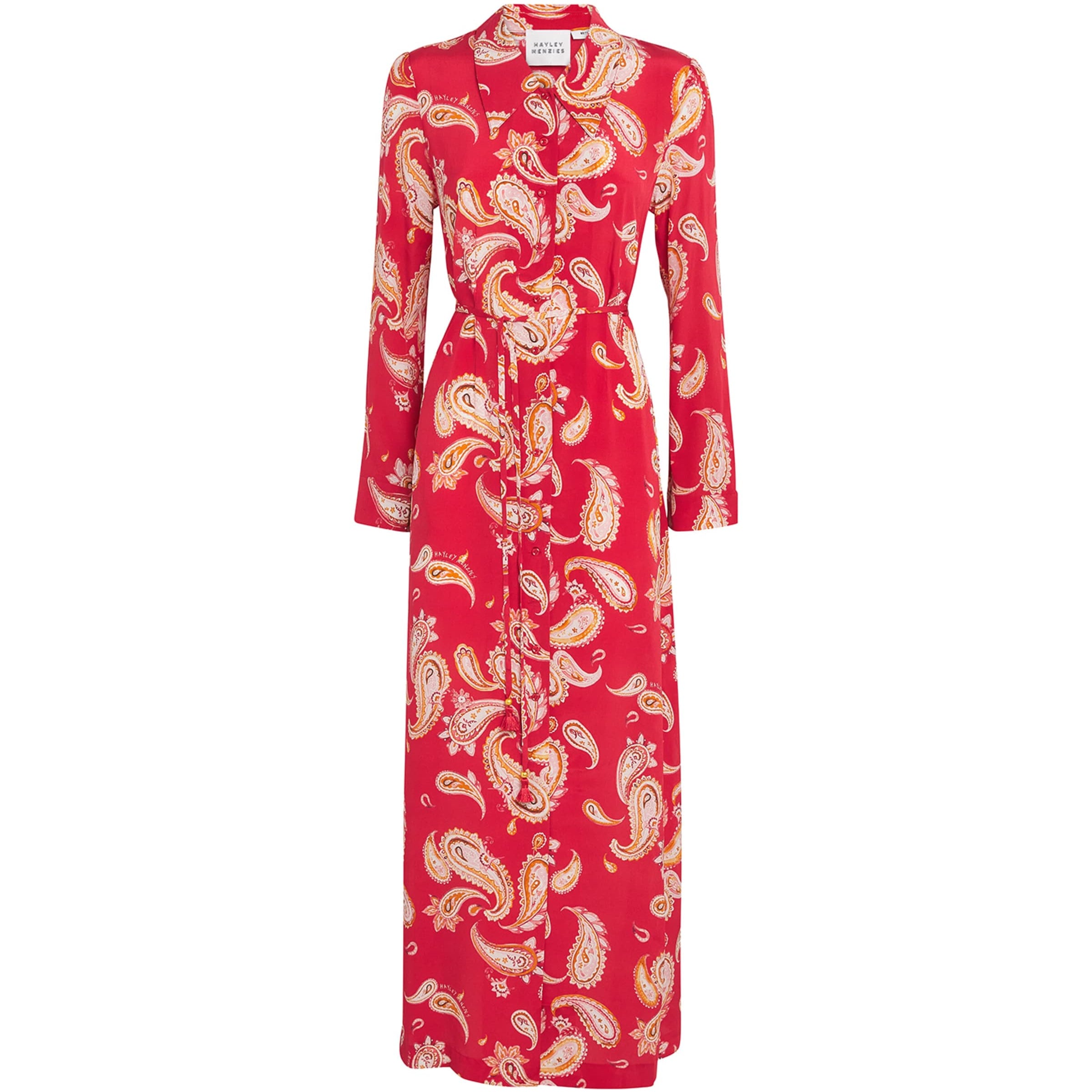 Hayley Menzies Red Silk Jimi Maxi Dress