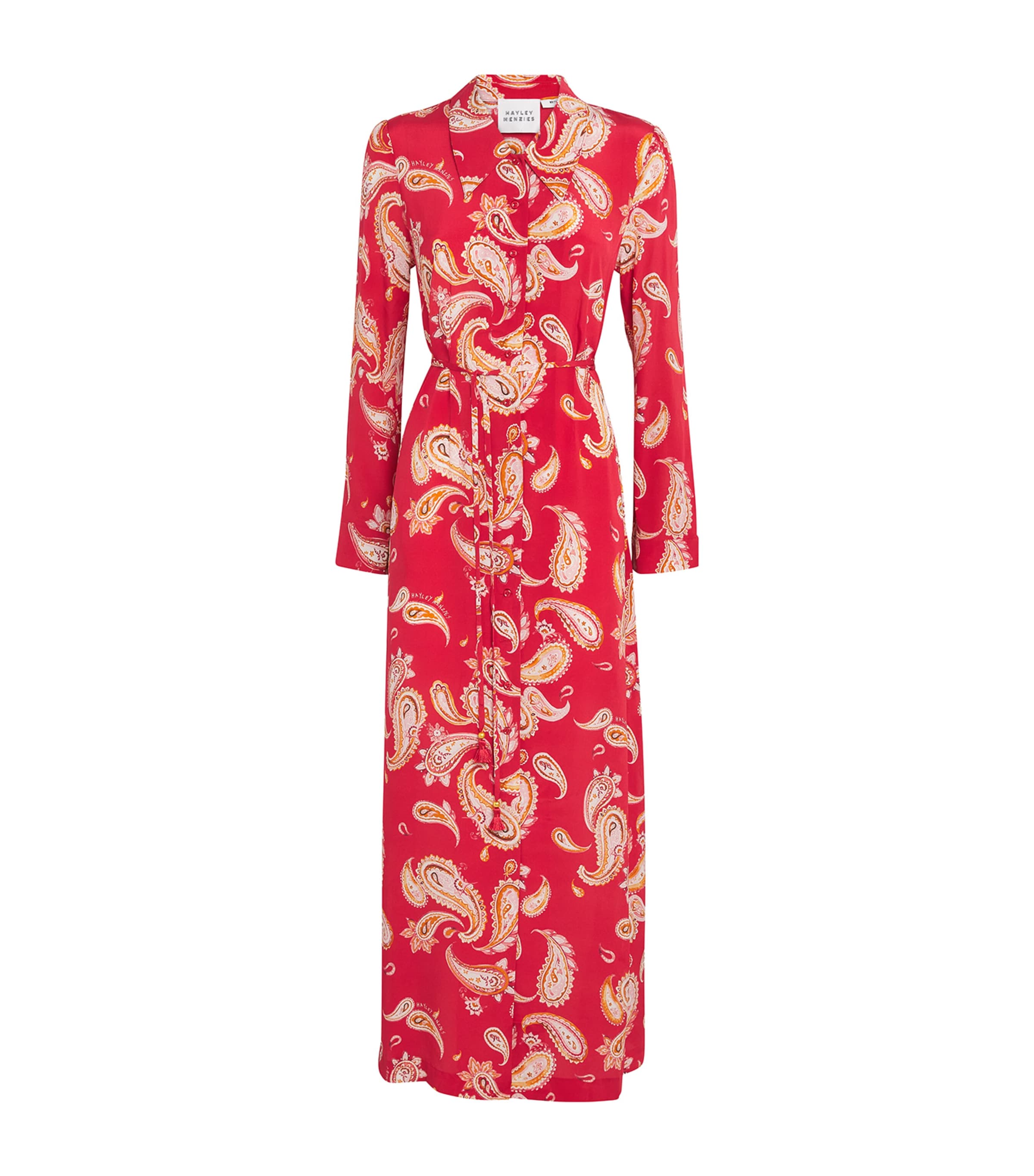 Hayley Menzies Red Silk Jimi Maxi Dress
